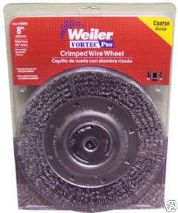 Weiler 8 Crimped Brush Wire Wheel, Medium Face  