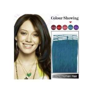  16 4 Pc Color Blue Remy Tape Human Extensions Beauty