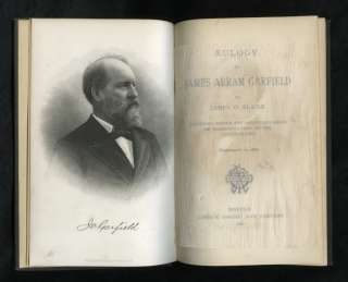 1882 Eulogy James Abram Garfield Gravure by HW Tibbals  