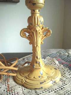 antique ART DECO/NOUVEAU TABLE LAMP metal ornate EAMES  