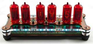 Sven DCF/GPS Nixie Clock Kit with 6 NOS red Z570M Nixie tubes and 