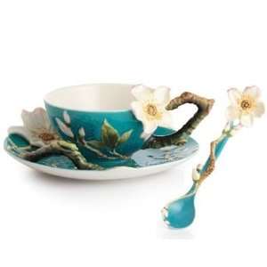  Van Gogh Almond Flower Cup Saucer and Spoon Set Kitchen 