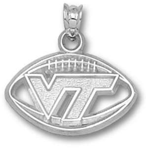  Virginia Tech University VT Pierced Football Pendant 