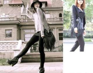 New Punk Tassel Fringe Womens Fashion Leather handbag Shoulder Bag HOT 