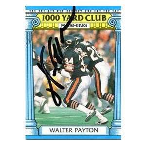  Walter Payton Autographed 1987 Topps Card   Signed NFL Football 