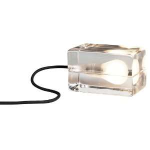  Glass Block Lamp with Black Cord