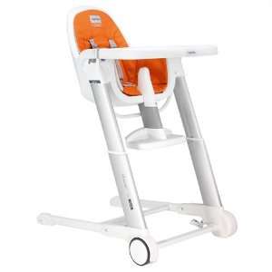  Inglesina Zuma Folding Plastic High Chair in Orange Baby