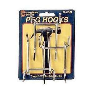   Concepts SC 74D Double Straight Pegboard Hooks