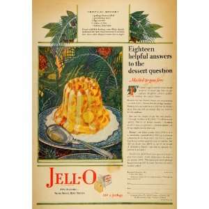  1928 Ad Jell O Tropical Dessert Mold Recipe Pricing 