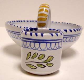 Talavera Mexico Hand Painted Aceitunas Olive Serving Dish Handle S 