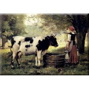   Milkmaid 30x21 Streched Canvas Art by Dupre, Julien