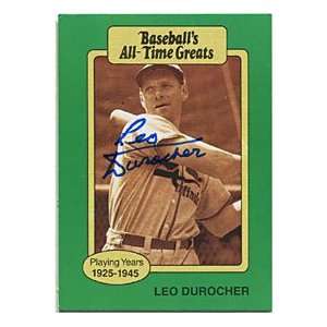  Leo Durocher Autographed/Signed Card