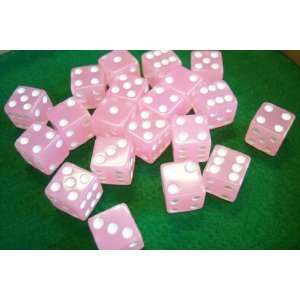  Glow in the Dark Peach Colored 6 Sided Dice Toys & Games