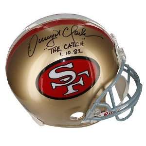  Dwight Clark 49ers Helmet w/ The Catch 1 10 82 Insc 