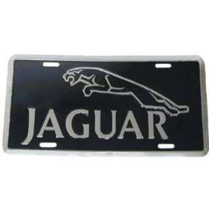  New Jaguar License Plate   Black, w/ Logo Automotive