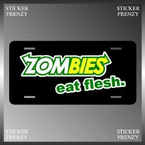 Zombies Eat Flesh Funny Subway Design License Plate Vehicle Tag 