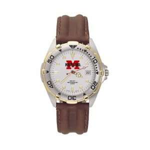  Maryland Terrapins Mens Elite Watch with Leather Band 