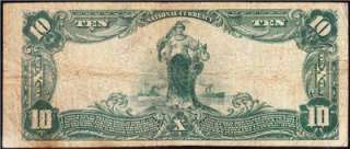 Nice RARE 1902 $10 WAUKEGAN, IL National Banknote  