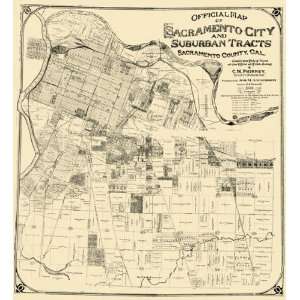  SACRAMENTO CITY CALIFORNIA (CA) LANDOWNER MAP BY JOS. M 