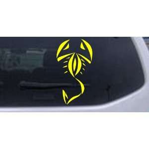Tribal Scorpion Animals Car Window Wall Laptop Decal Sticker    Yellow 