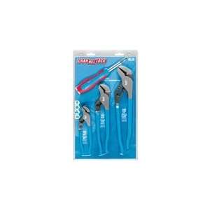  Tongue and Groove Plier Set, 3 Pliers and 1 Screwdriver 