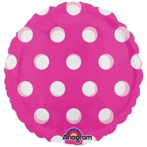  Dots Pink 18 Inch Mylar Balloon 