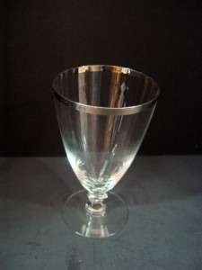 Fostoria Wedding Ring Water Goblets Glasses Platinum  