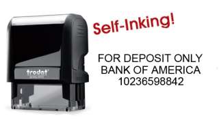 or 3 Line For Deposit Only Endorsement Stamp   Self Inking Rubber 