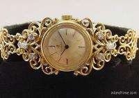 Lady 14kt Yellow Solid Gold Diamond Omega Watch  