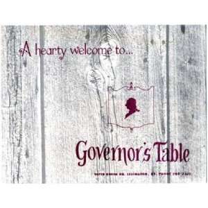  Governors Table Menu Lexington Kentucky 1970s 