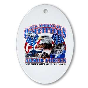  Ornament (Oval) All American Outfitters Armed Forces Army 