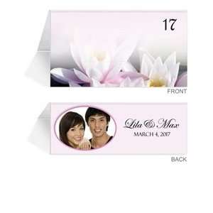    290 Photo Place Cards   Water Lilies Pink & White