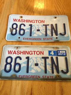 Washington State License Plate Lot of 2 Expired Tabs  