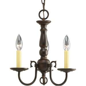 Light Americana Chandelier with Delicate Arms and Decorative Center 