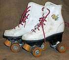 1978 vintage garfield white roller skates youth size 1 0