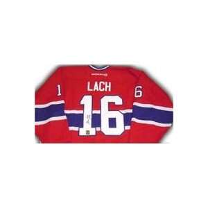  Elmer Lach autographed Hockey Jersey (Montreal Canadiens 