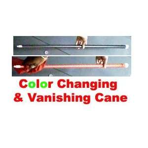   Changing & Vanishing Cane Visual Magic Trick Silk 