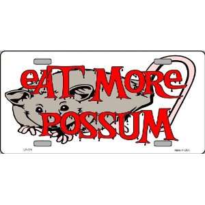  Eat More Possum License Plate 56 Automotive
