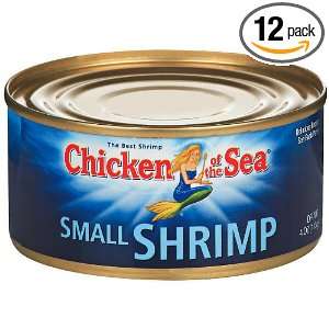Chicken of the Sea Small Shrimp (deveined), 4 Ounce Cans (Pack of 12 