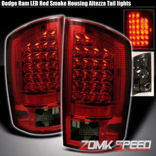 07 08 DODGE RAM 1500 2500 3500 LED RED SMOKED TAIL LIGHTS LAMPS LEFT 