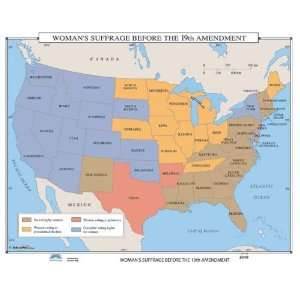   Wall Maps   Womans Suffrage Before 19th Ammendment