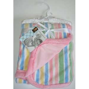  Soft Plush Thick Girl Baby Blanket 30 x 40 by Baby 