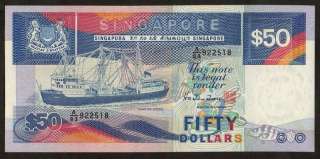 SINGAPORE 50 DOLLARS ND(1987) P#22 Choice unc  