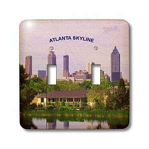 State of Georgia   Atlanta Skyline in Purple Sky Canvas   Light Switch 