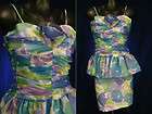 80s GLaM HUEY WALTZER PiNUP BOMBSHELL RUCHED CHiFFON CHiC VtG COCKTAiL 