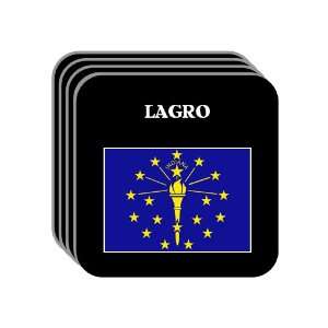  US State Flag   LAGRO, Indiana (IN) Set of 4 Mini Mousepad 