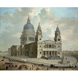  View of St. Pauls Cathedral by English school 22.00X17.88 