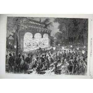  1869 Fine Art Open Air Theatre Paris France People