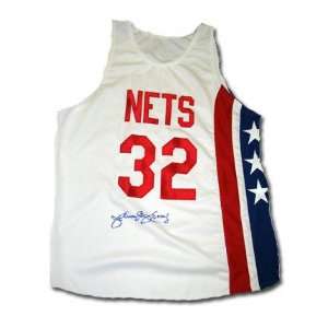  Julius Erving New Jersey Nets Autographed Authentic White 