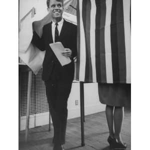 Senator Robert F. Kennedy Just After Voting For Brother John F 